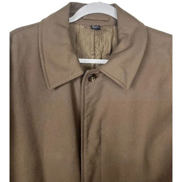 J Crew Khaki Cotton Thinsulate Lined Hidden Button Men’s Size L - Picture 2 of 11